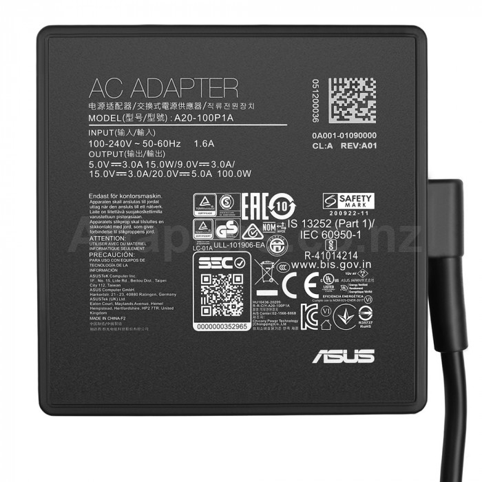 100w Adapter Charger Power Supply For Asus Rog Flow X13 Gv301qe Gv301qh 0791